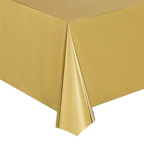 gold plastic tablecloths|gold tablecloths for rectangle tables.